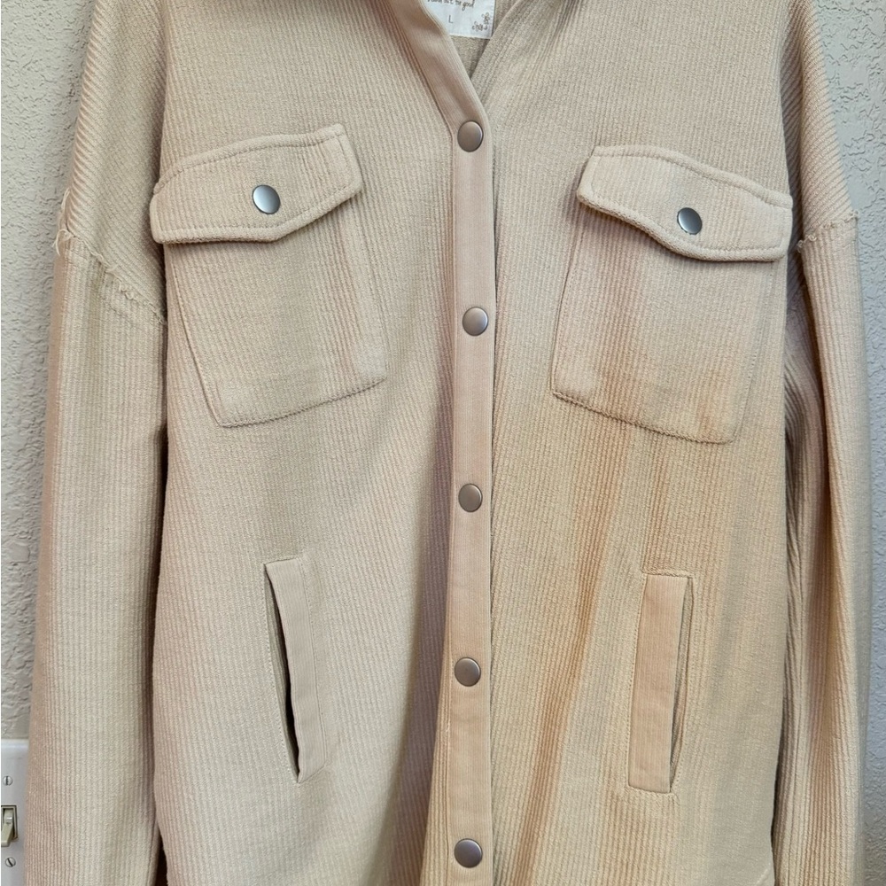 Women's Beige Corduroy Jacket